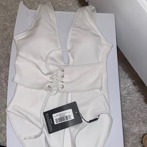Brand new pretty little thing white one piece